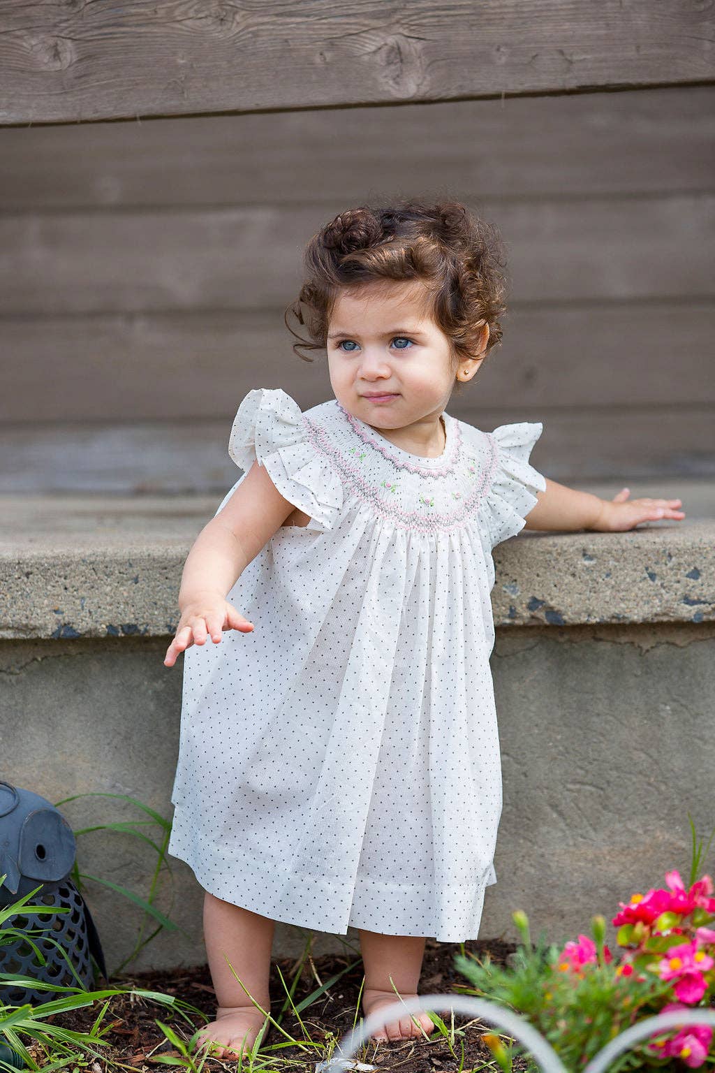 Girl Dress Smocked Star