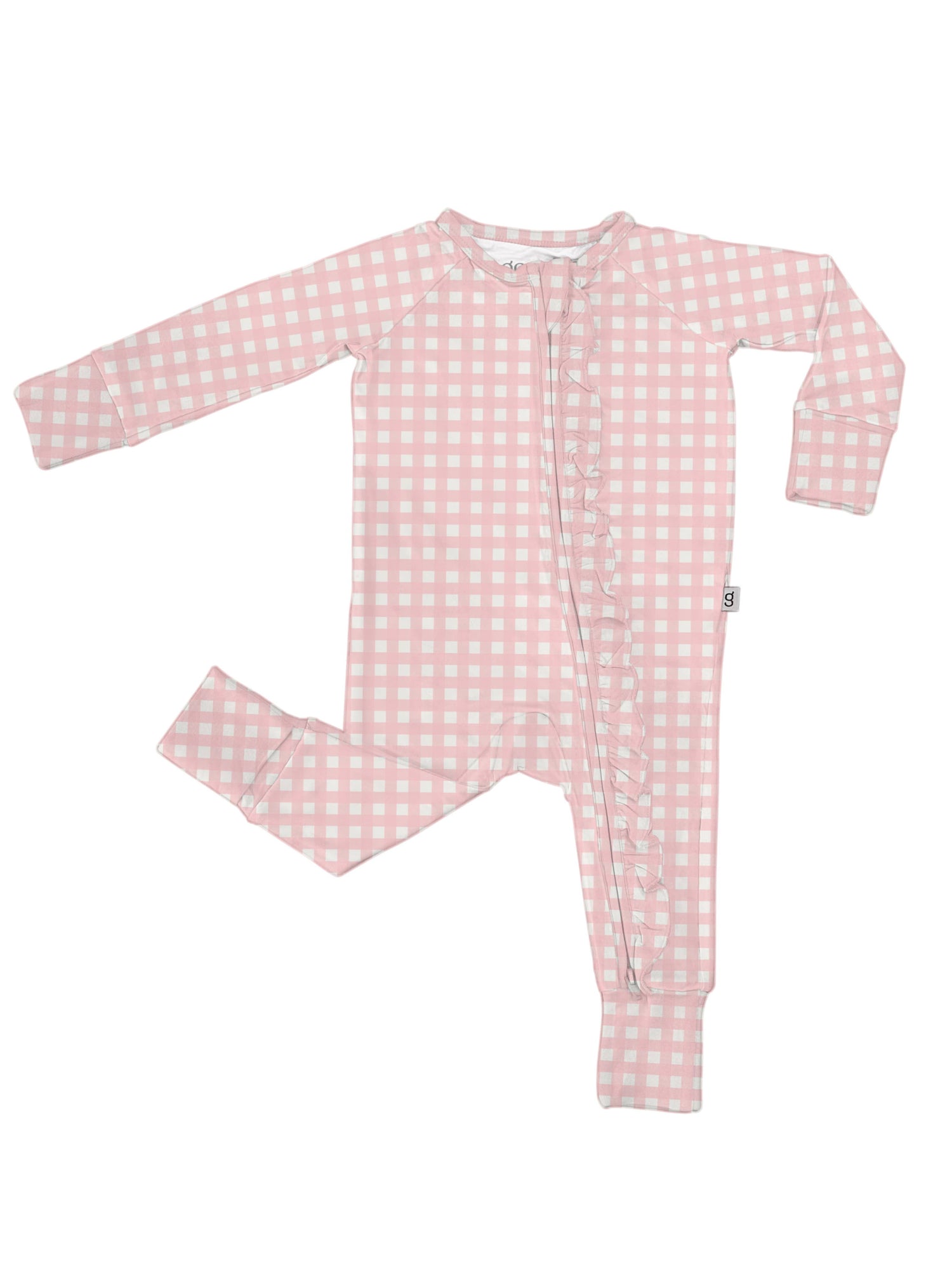 Cottage Pink Gingham Convertible Zip PJ's