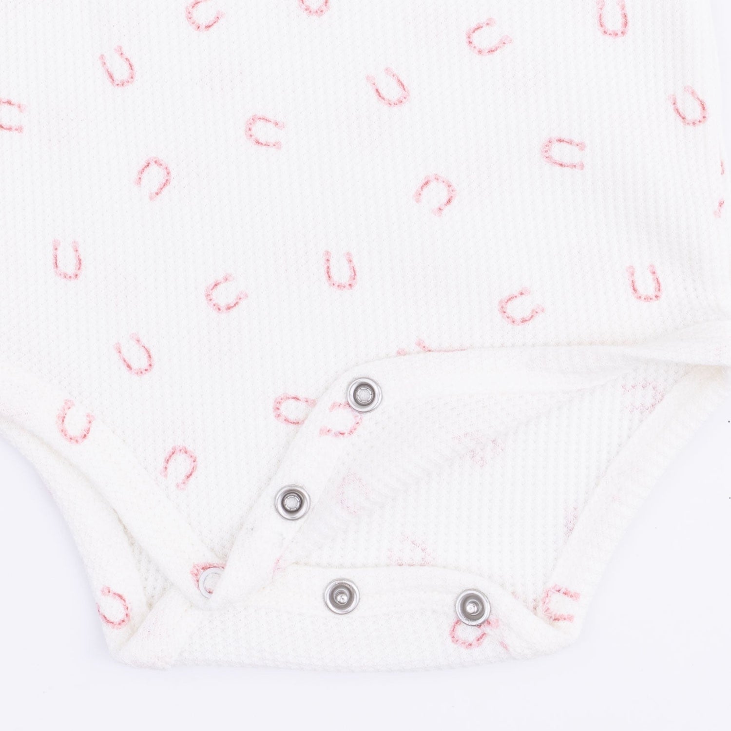 Little Horseshoes Pink Long Sleeve Bodysuit