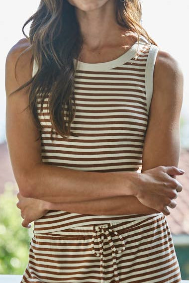 Kimber Knit Striped Sleeveless Top