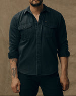 Filson Denim Guide Shirt Black black cotton denim button front shirt in a 2x1 twill weave mens western clothing Utah SKU F1420291981