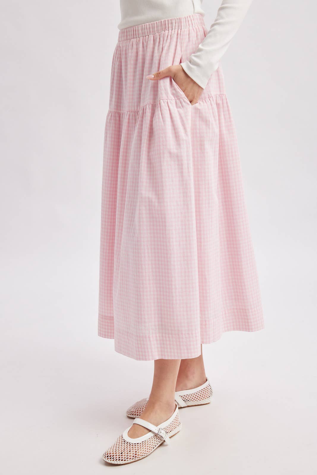 Georgia Gingham Tiered Skirt