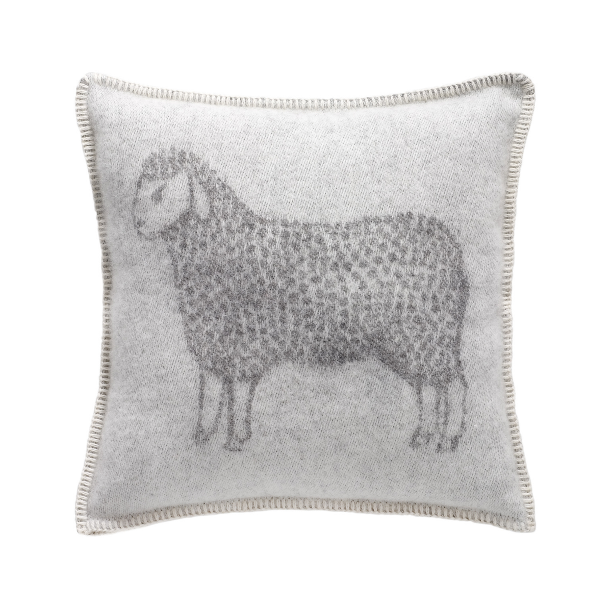 JJ Textile Sheep Soft Grey Pure Wool Cushion Cover