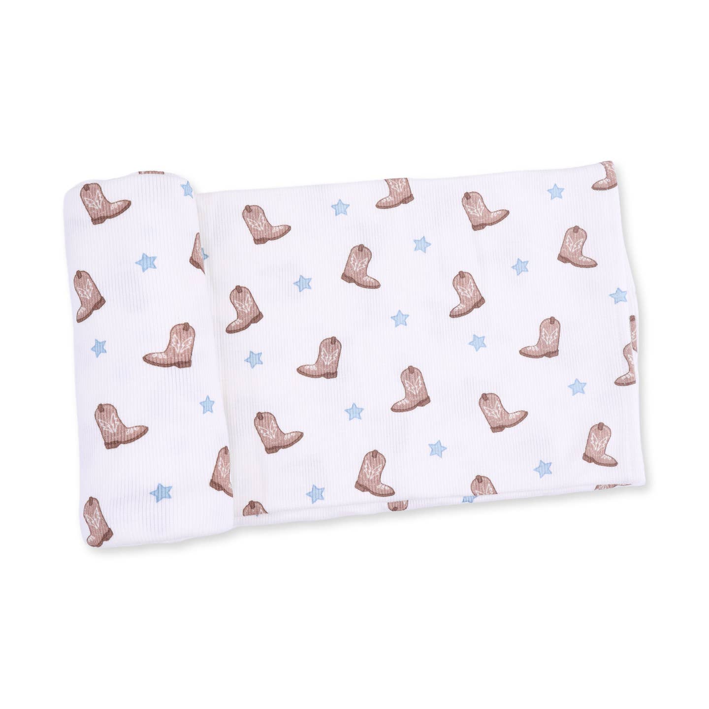 Mini Cowboy Boots Swaddle Blanket