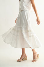 Camellia Lace Skirt white midi summer skirt womens western boutique Boltranchstore.com free shipping