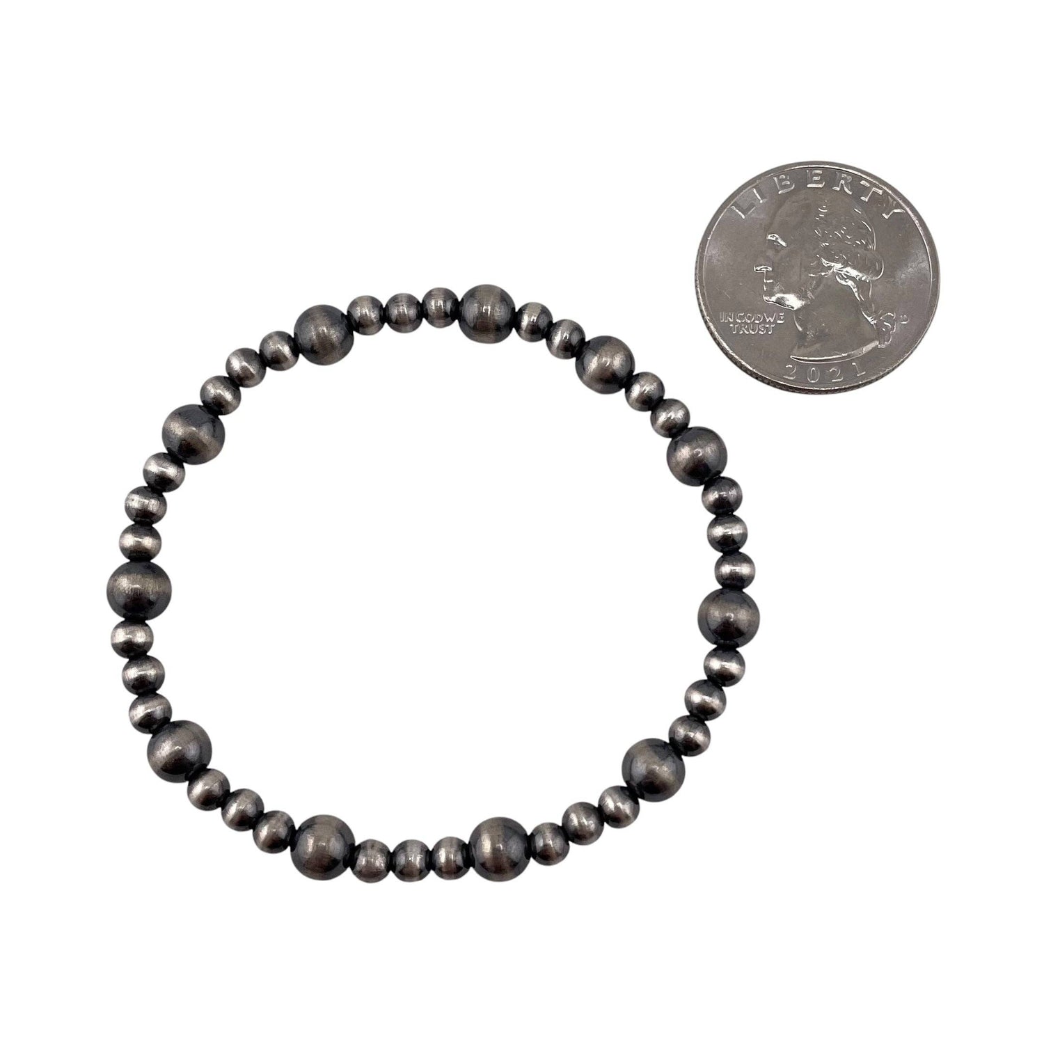 Desert Pearl Mixed Bead Stretch Bracelet