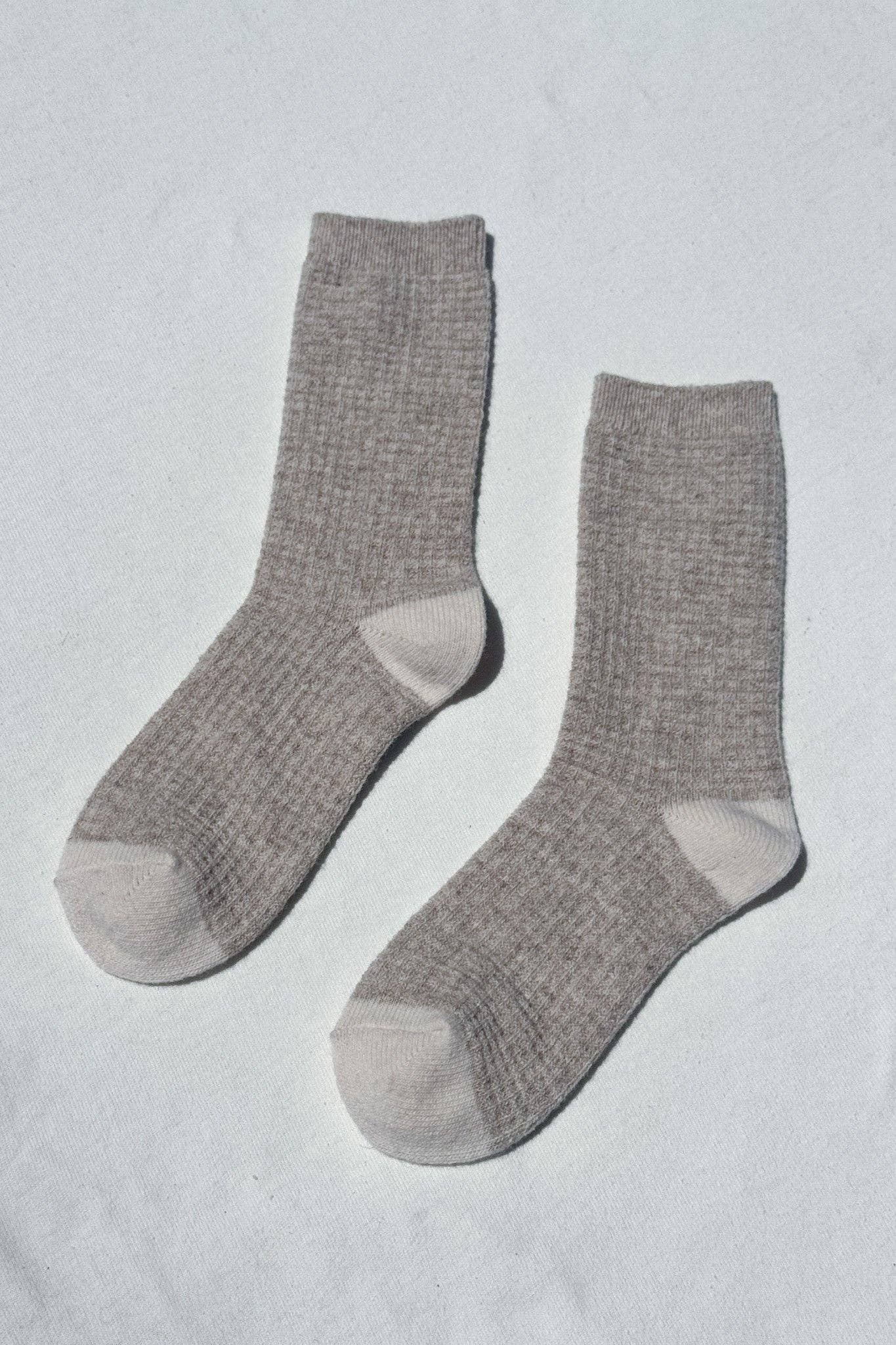 Le Bon Wool Waffled Socks