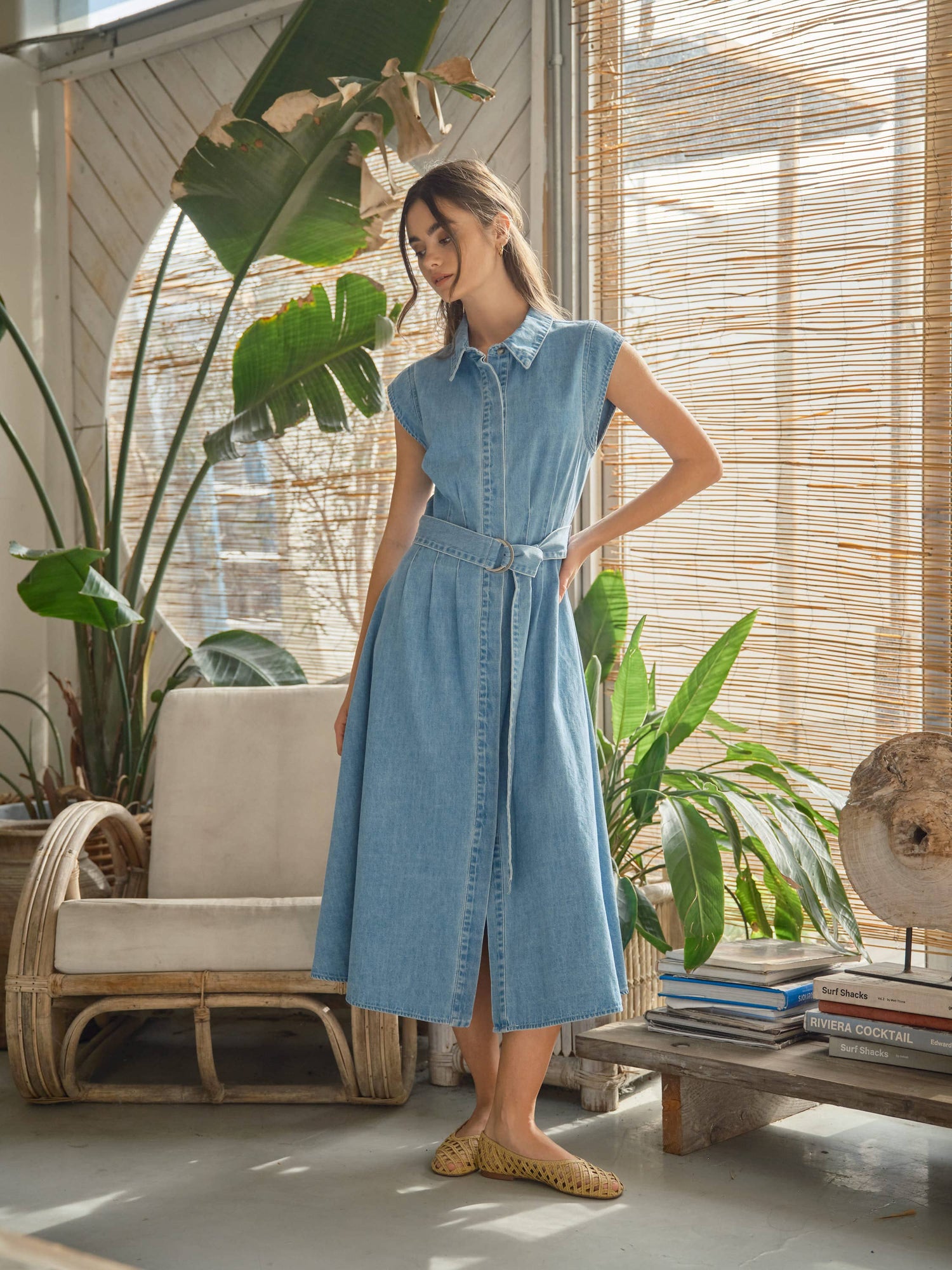 Meadow Denim Midi Dress