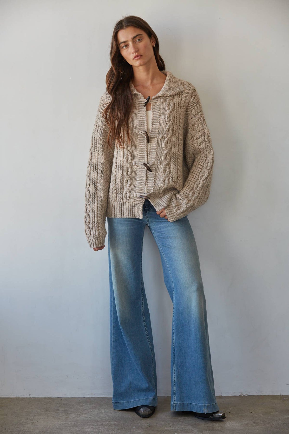 Sally Cable Knit Cardigan