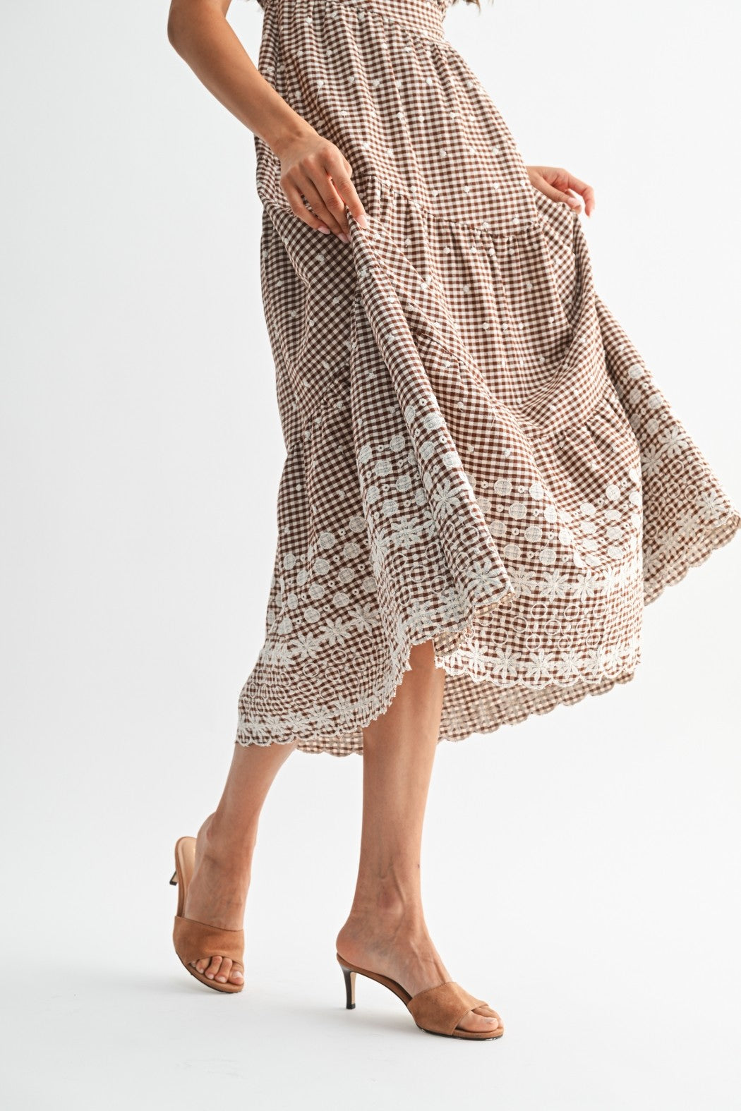 Gingham Midi Dress