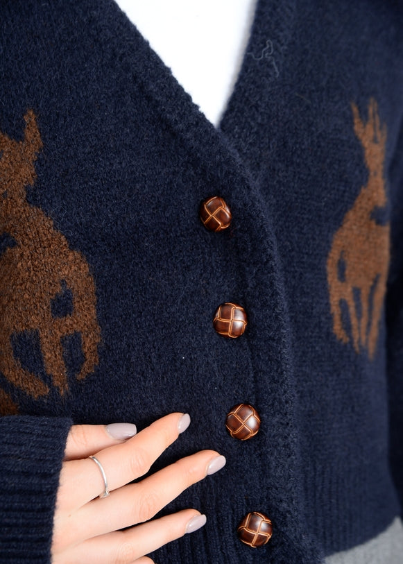 Galswintha Long Sleeve V Neck Cardigan