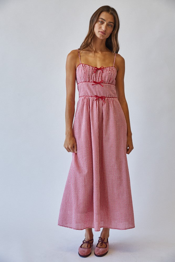 Lydia Bow Gingham Dress