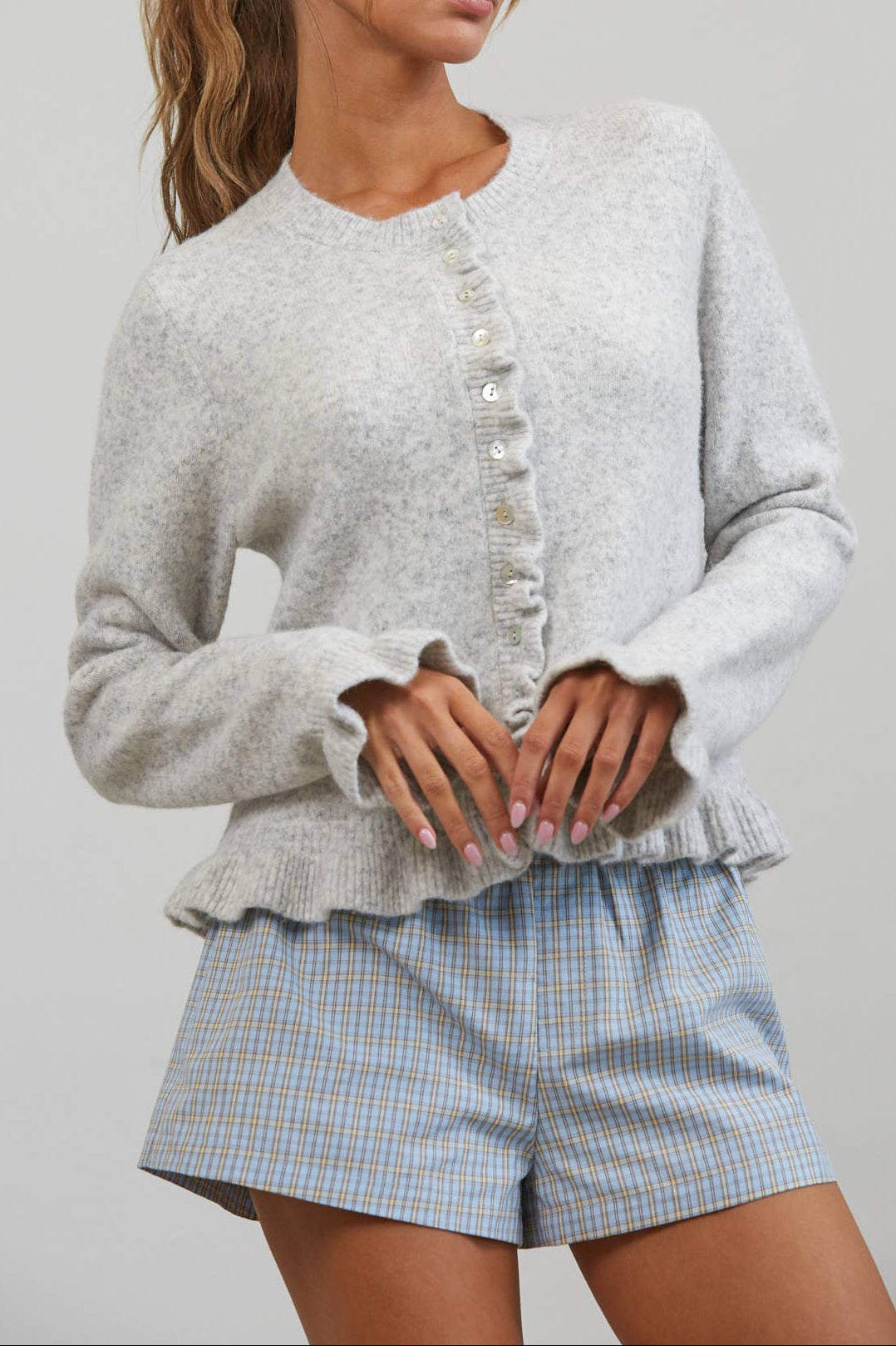 Annie Ruffle Button Cardigan