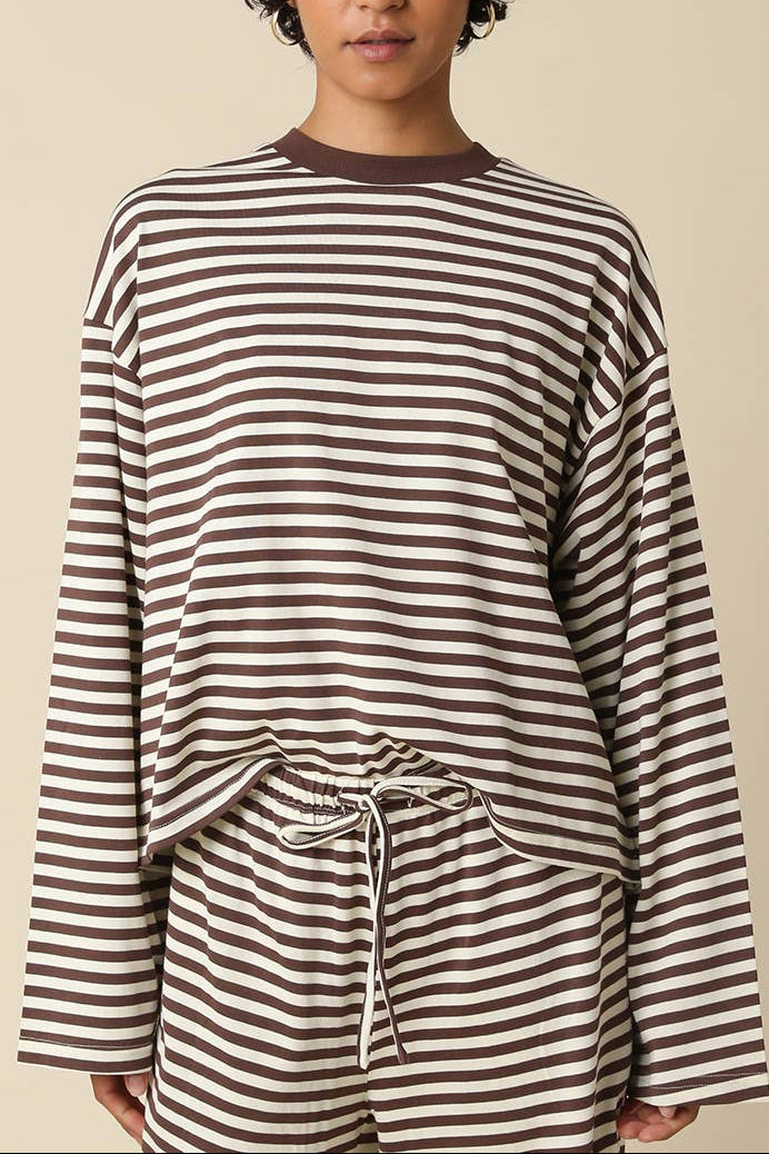 Sadie Stripe Lounge Top