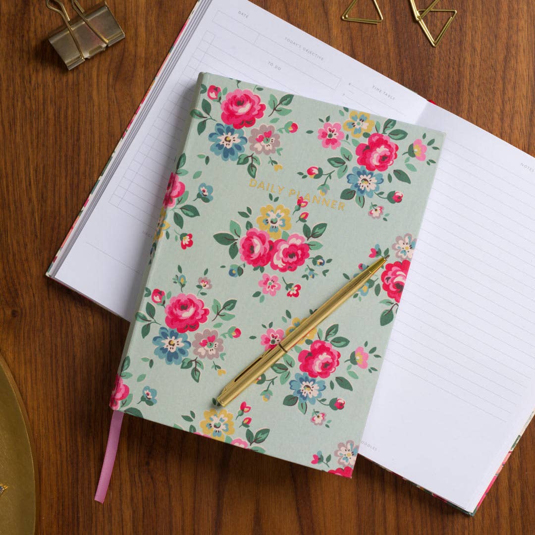 Duck Egg Floral Daily Planner