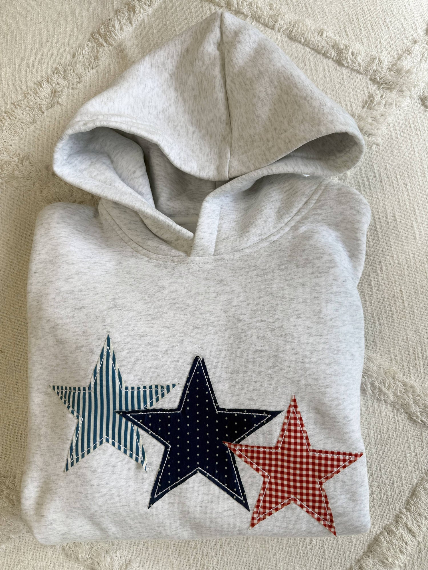 3 Star Embroidered Hoodie