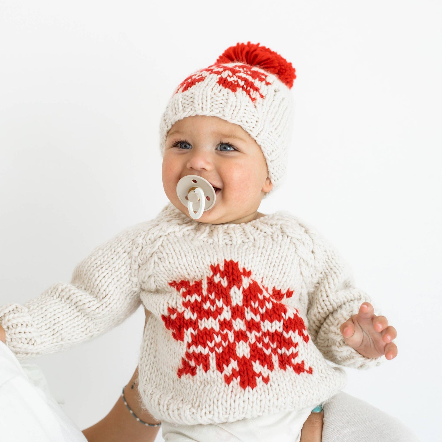 Snowflake Natural Baby Girl Sweater