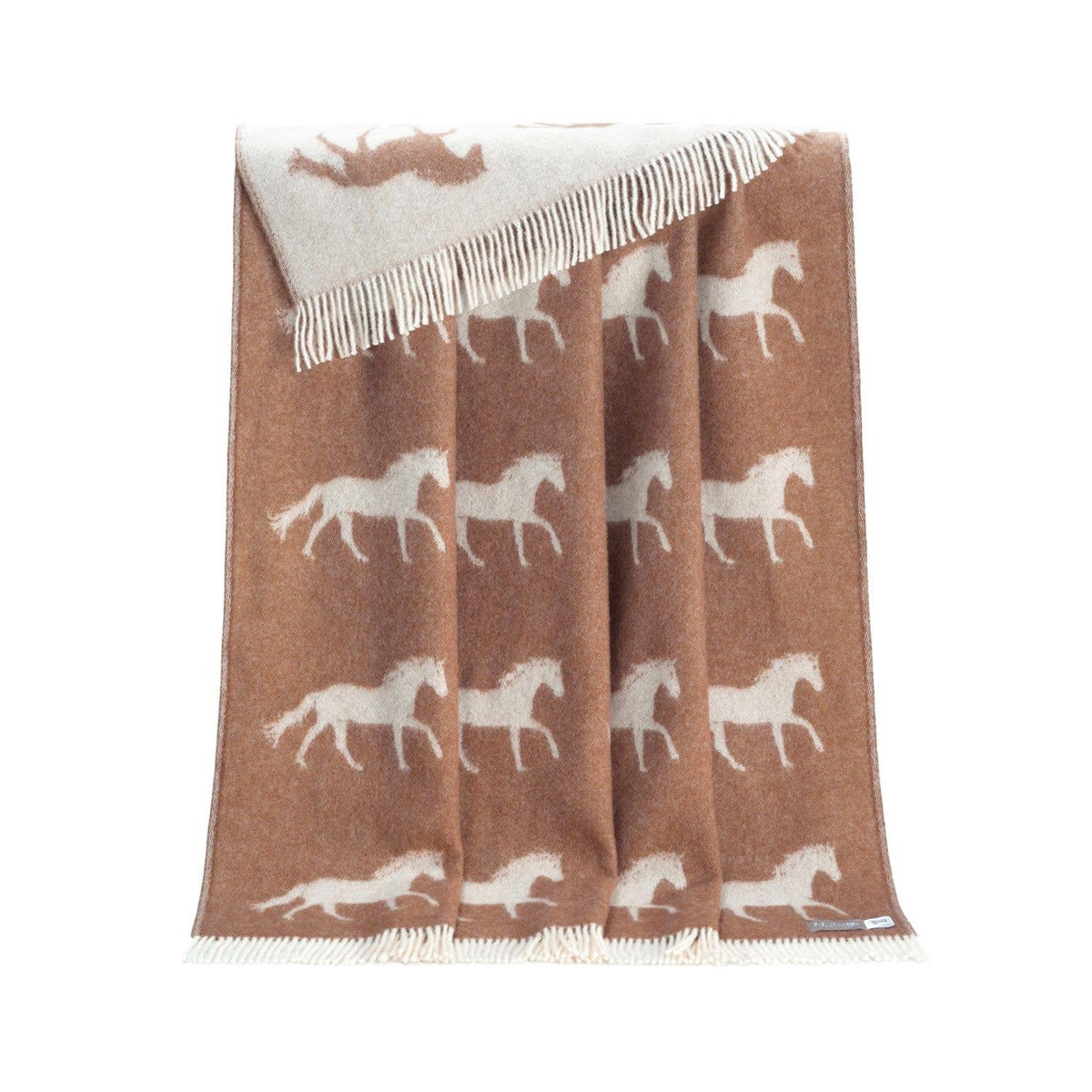 JJ Textiles Chestnut Horse Wool Throw