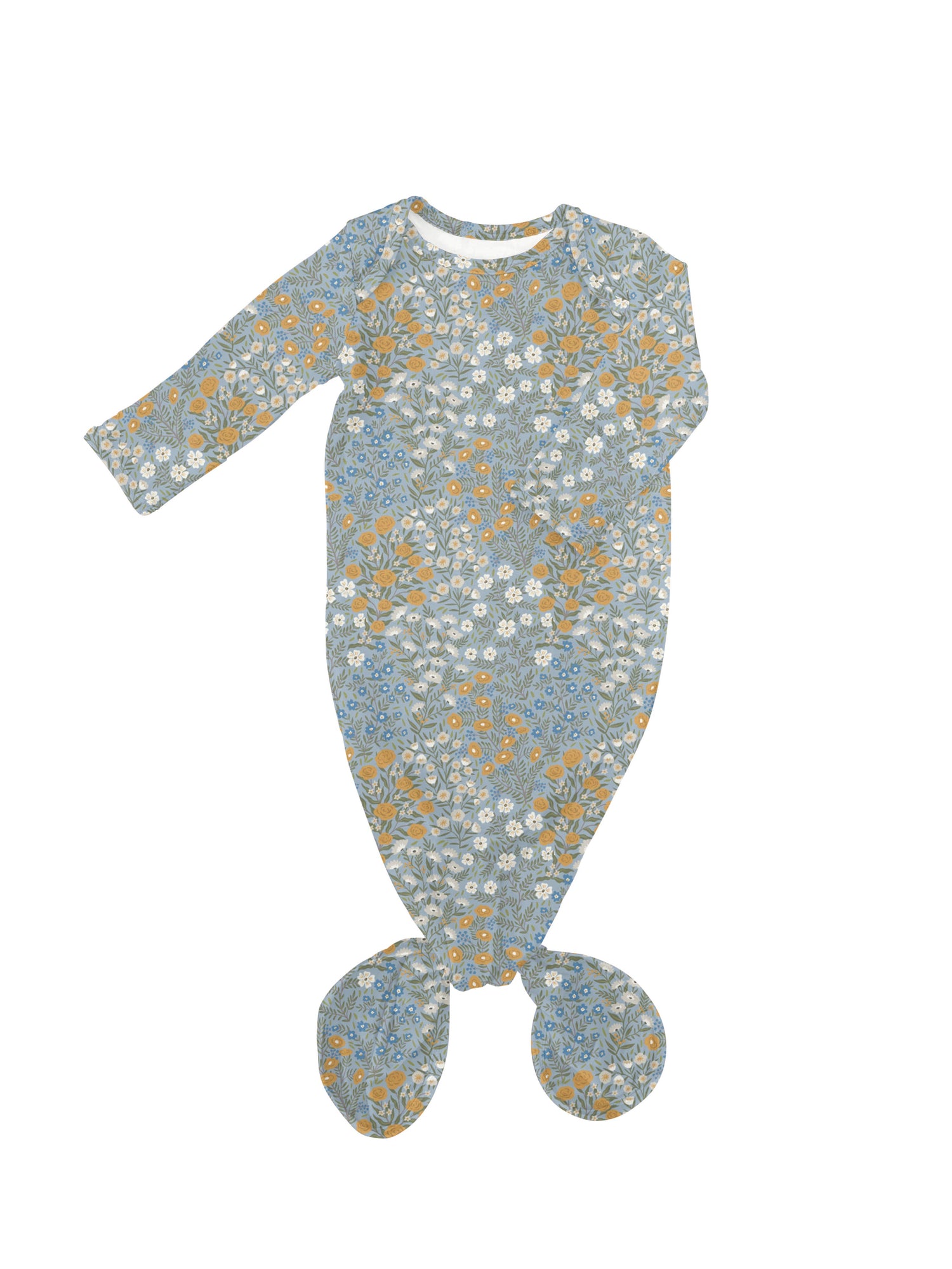 Blue Meadows Knotted Infant Gown