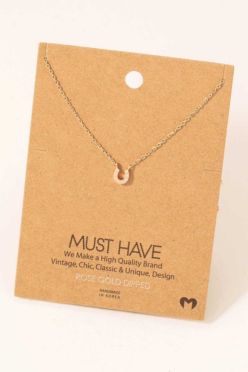 Mini Horseshoe Pendant Necklace