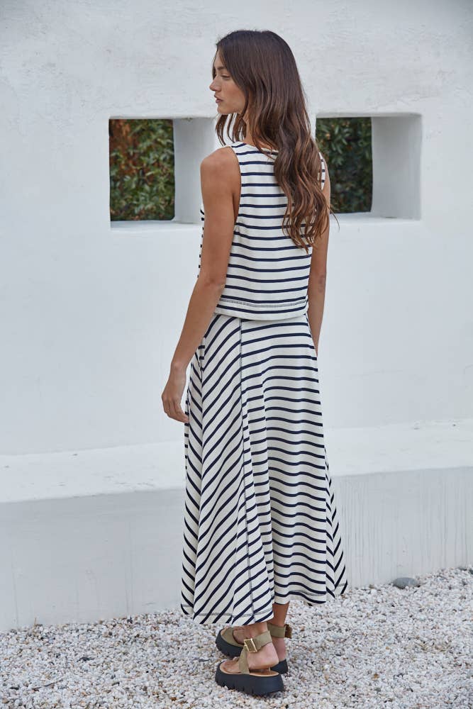 Kelli Striped Sleeveless Top