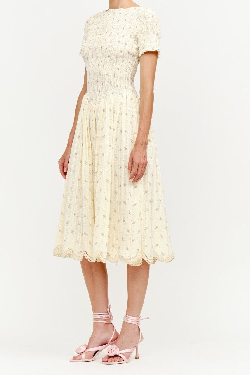 Bianca Smocked Midi Dress