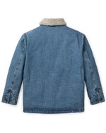 Filson Womens Insulated Denim Outfitter Coat Vintage Indigo dual duty front pockets for handwarming and cargo cowgirl Utah