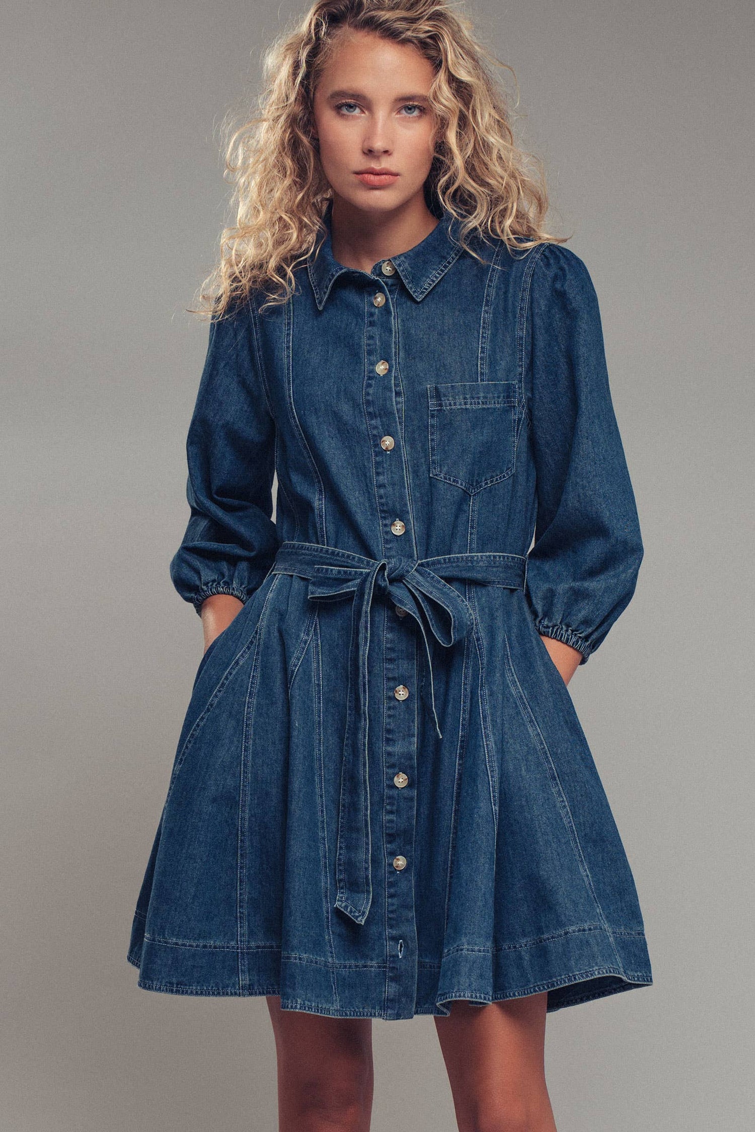Natalie Western Denim Dress