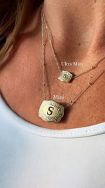 Ultra Mini Belt Buckle Necklace (Amelia Rose) - Gold