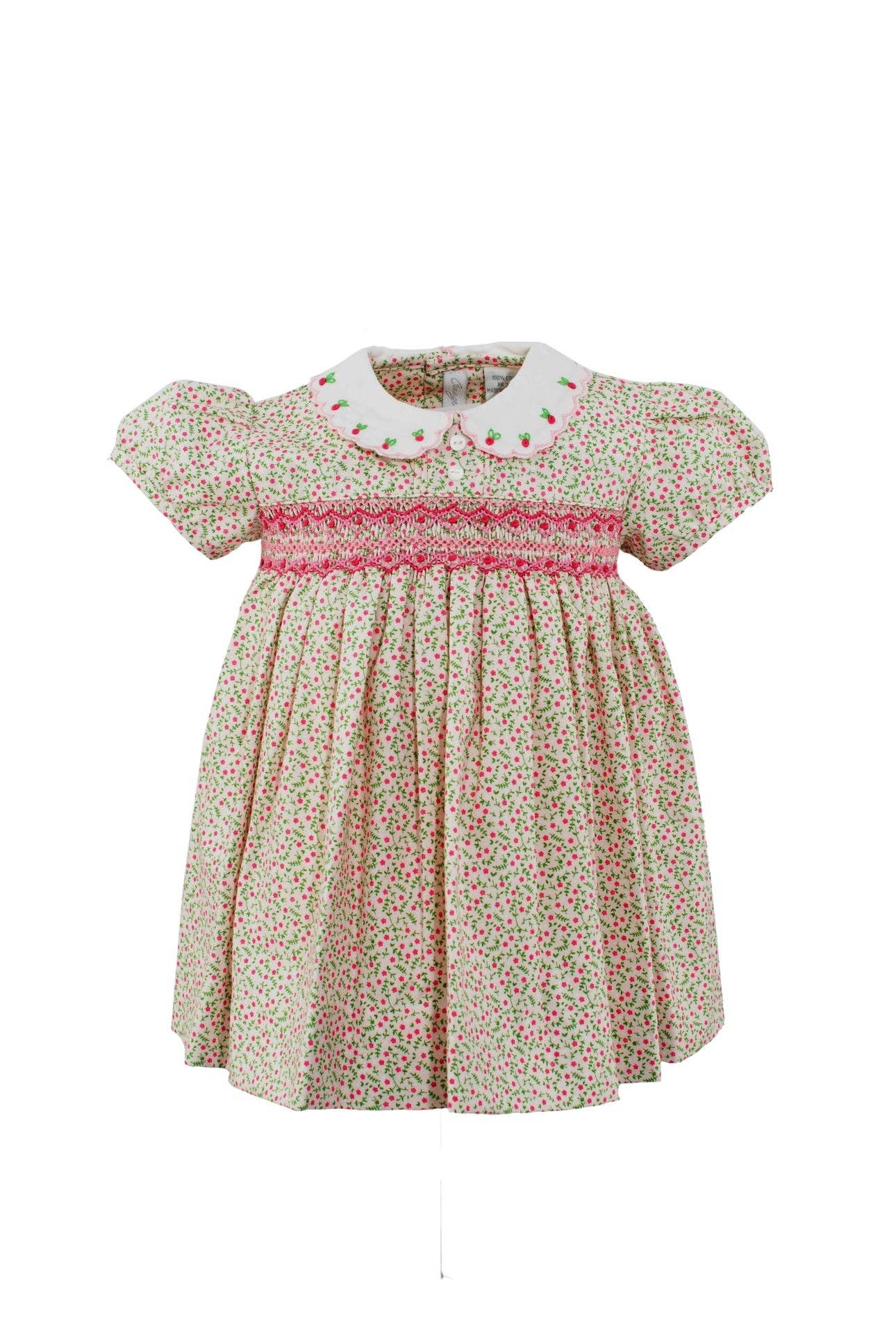 Girl Dress Tan Floral Puff Sleeve free shipping at boltranchstore.com