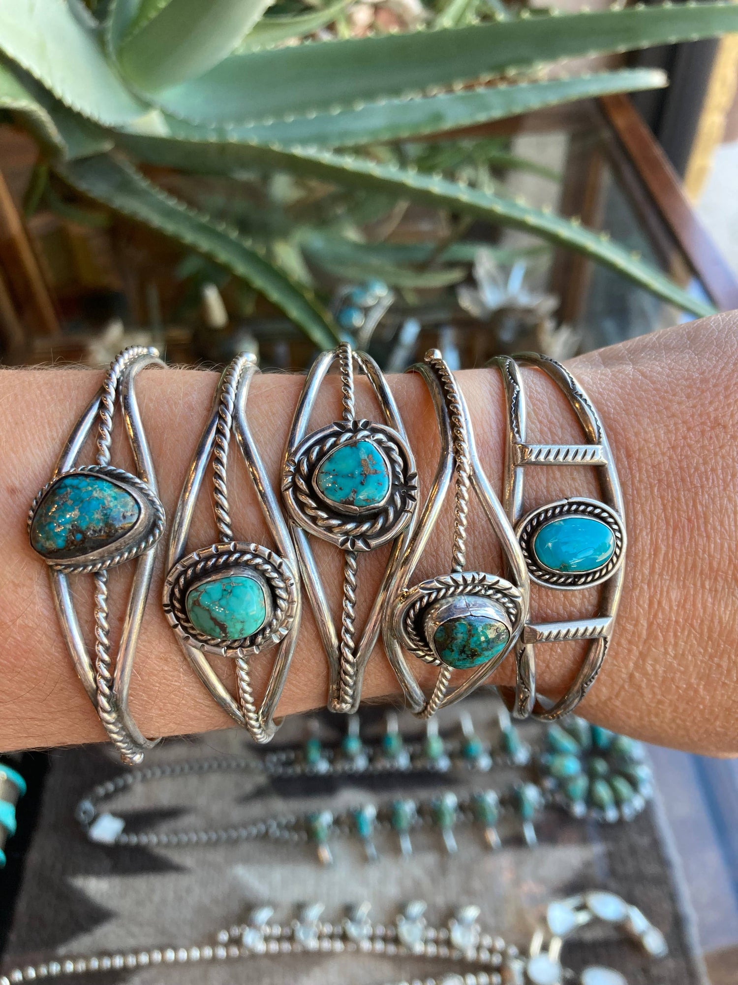 Turquoise Navajo Signed Bracelet