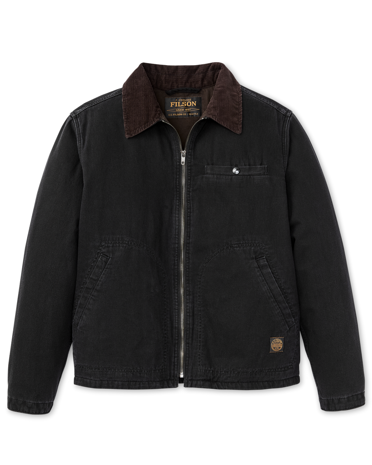 Mens fashion western clothing Utah boutique Denim Tacoma Jacket Rinsed Black SKU F1420485237 Boltranchstore.com free shipping