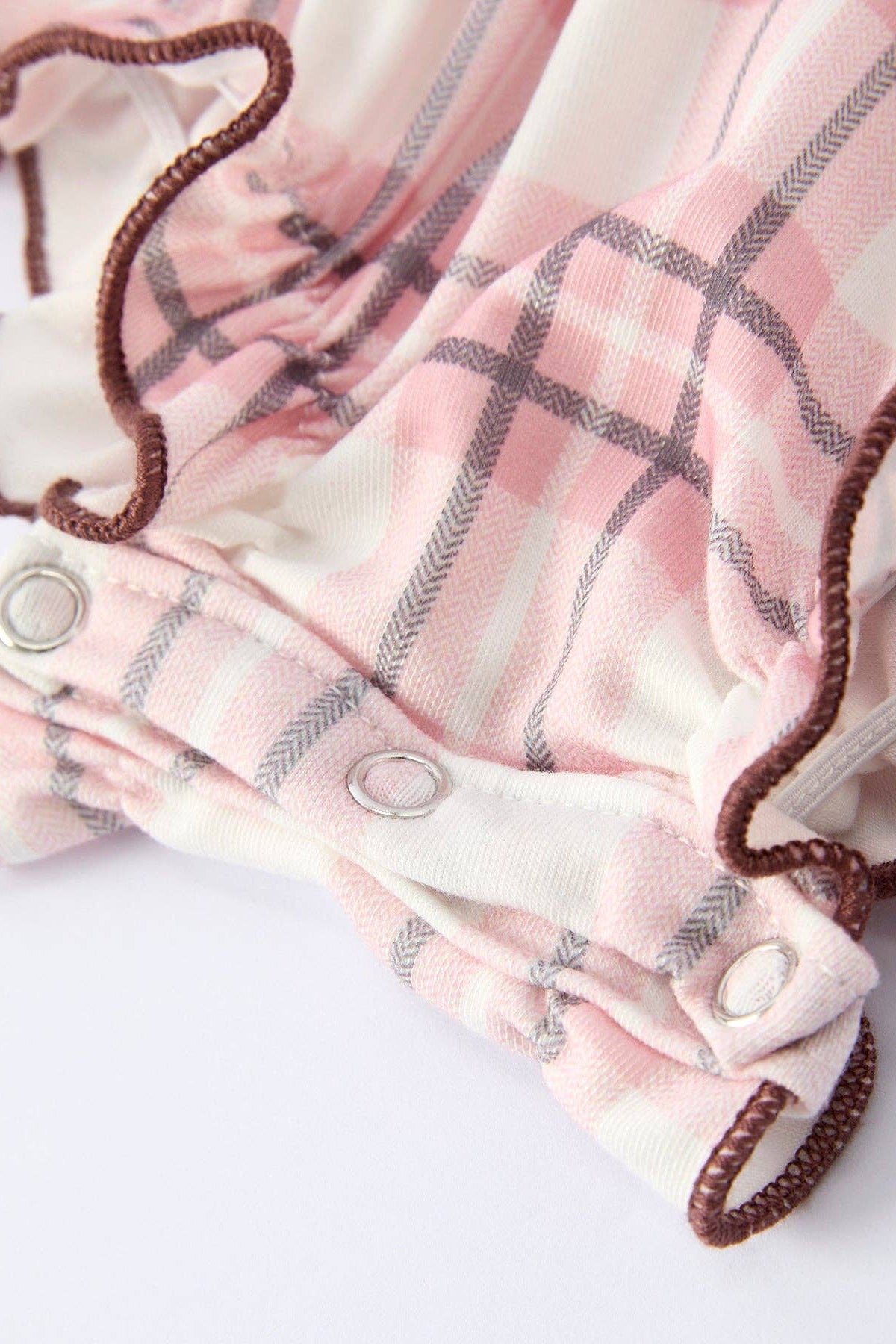 Western Horse Smocked Plaid Romper