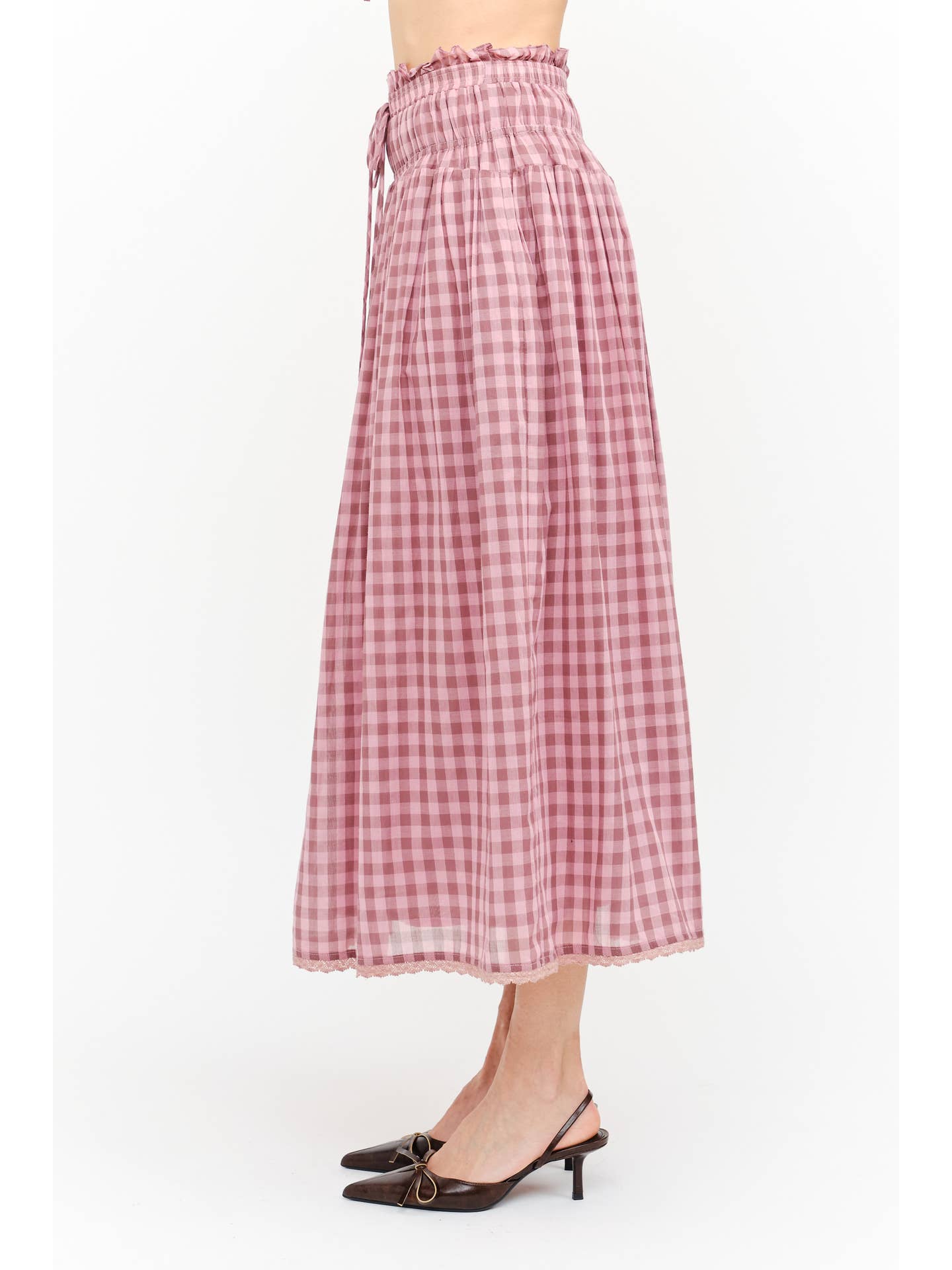 Amelie Skirt Mauve Gingham