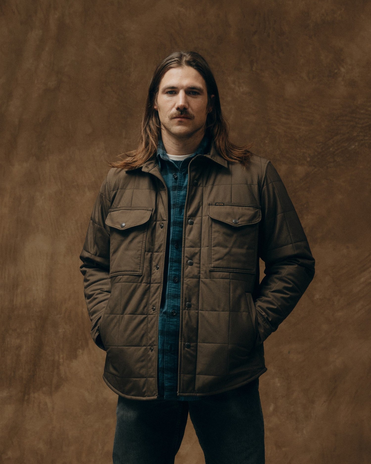 Filson Mens Cover Cloth Quilted Jac-shirt