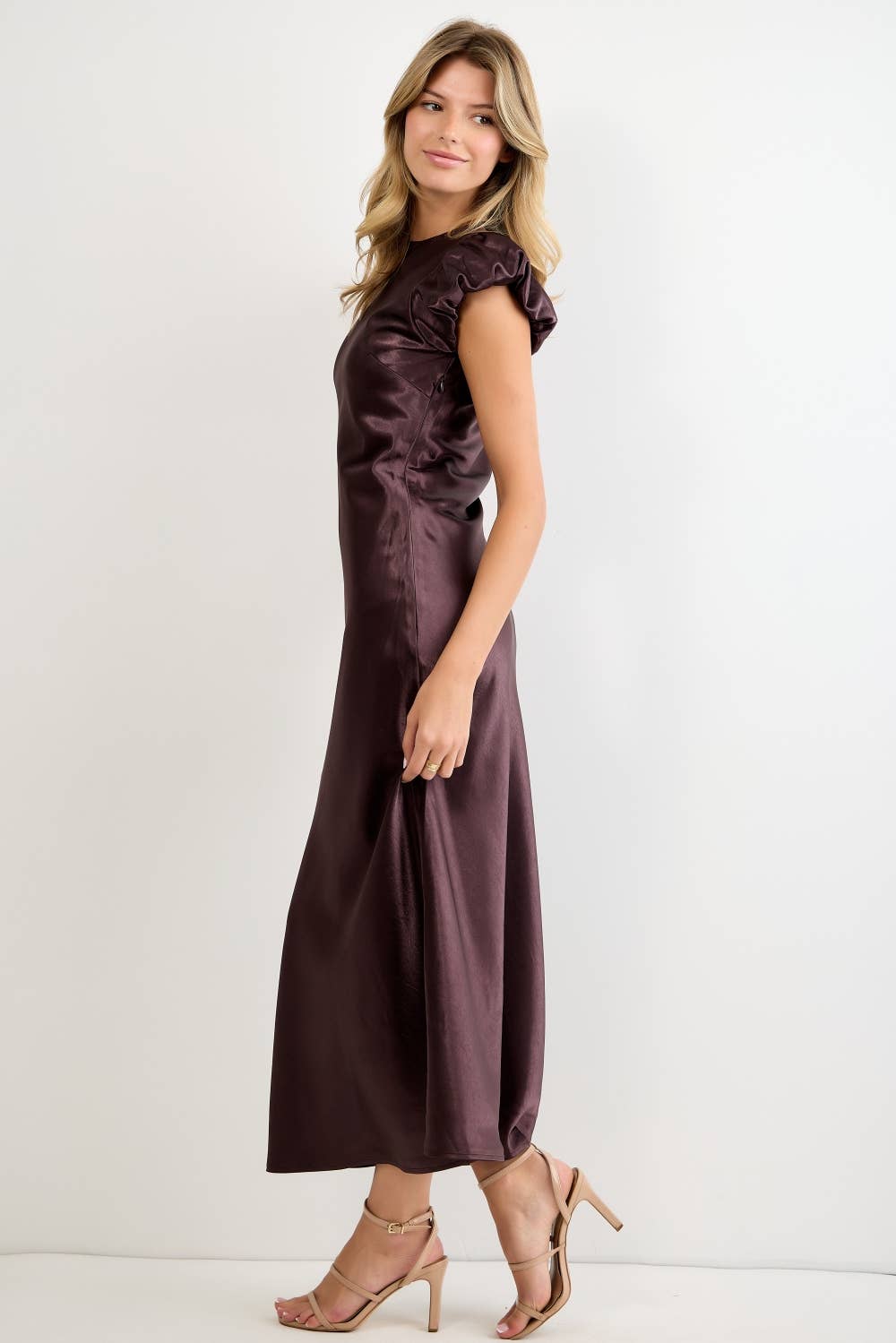 Julie Satin Midi Dress