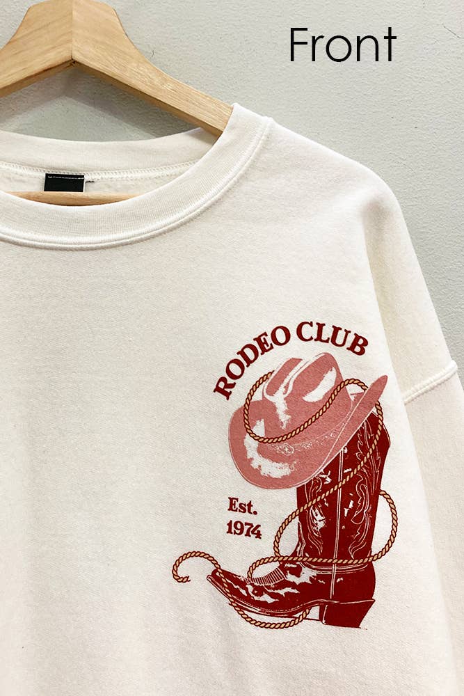 Wild West Rodeo Club Sweatshirt Sweet Claire oversized crewneck loungewear free shipping Boltranchstore.com