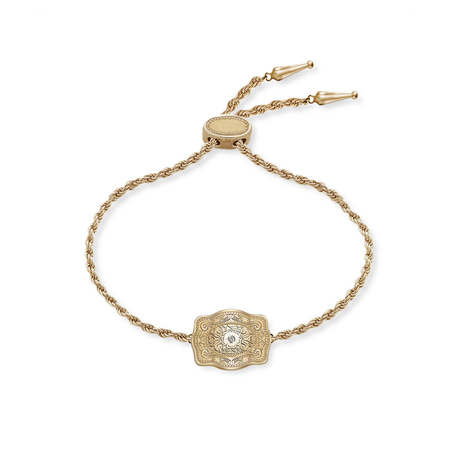 Ultra Mini Belt Buckle Bracelet Amelia Rose in Gold womens jewelry bracelet womens cowgirl at Boltranchstore.com