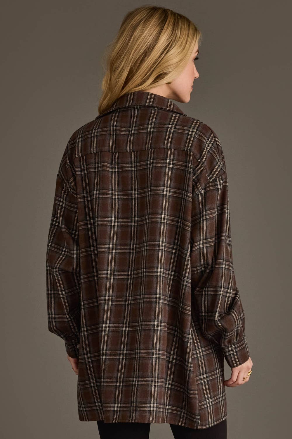 Becca Boyfriend Flannel Button Up Top