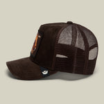 Goorin Bros Corduroy Grit brown mesh panels through the sides and back for airflow cowboy style