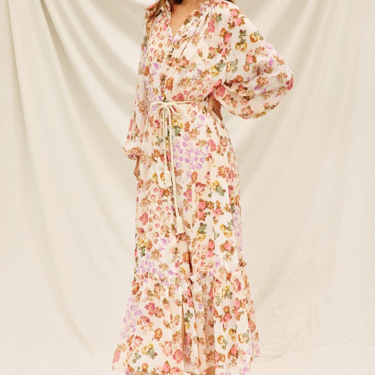 Floral Button Down Maxi Dress