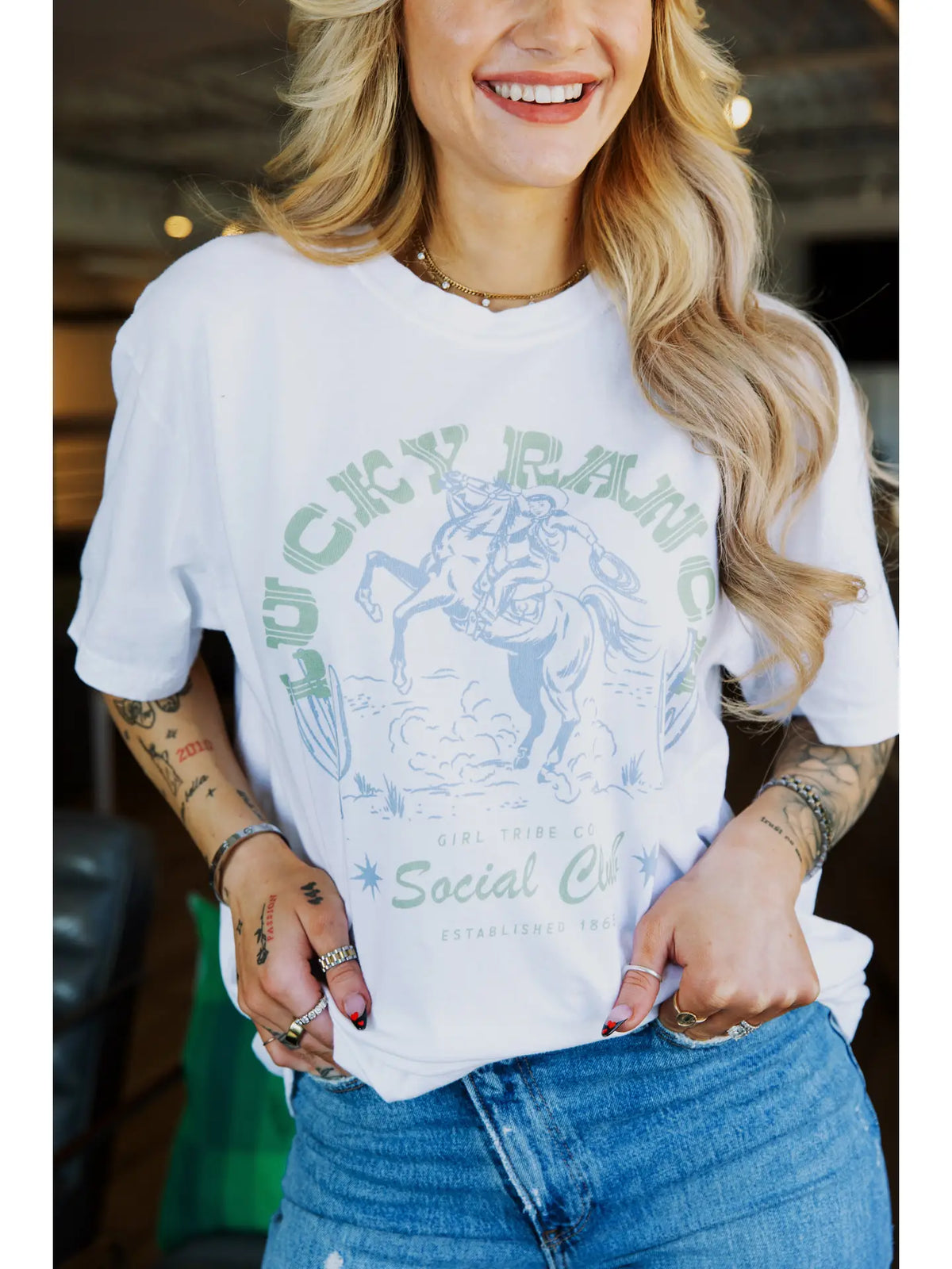 Lucky Ranch Social Club Tee – Bolt Ranch Store