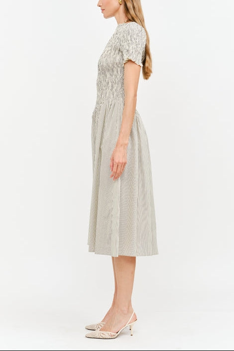 Bianca Striped Smocked Dress