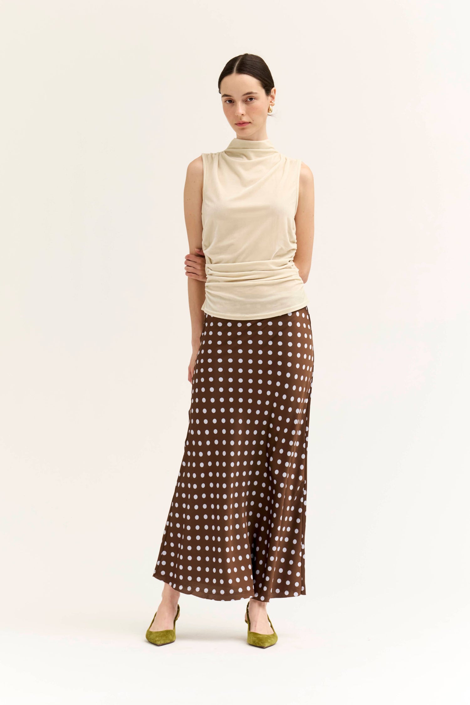 Sam Polka Dot Slip Skirt