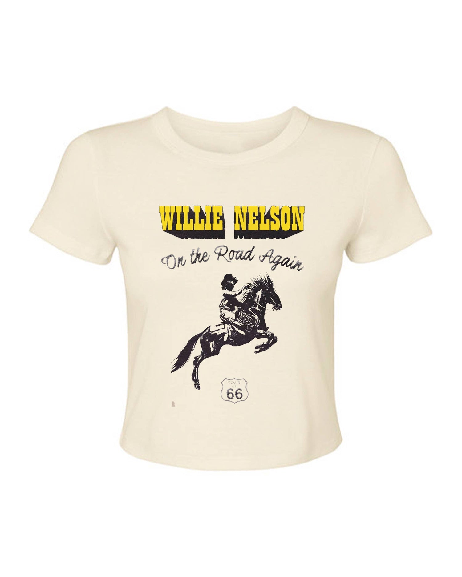 Willie Nelson Route 66 Micro Cropped Tee