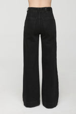 Pistola Lana High Rise Ultra Wide Leg Jean Jetset patch back pockets and a full length hem that skims the boot western fashion