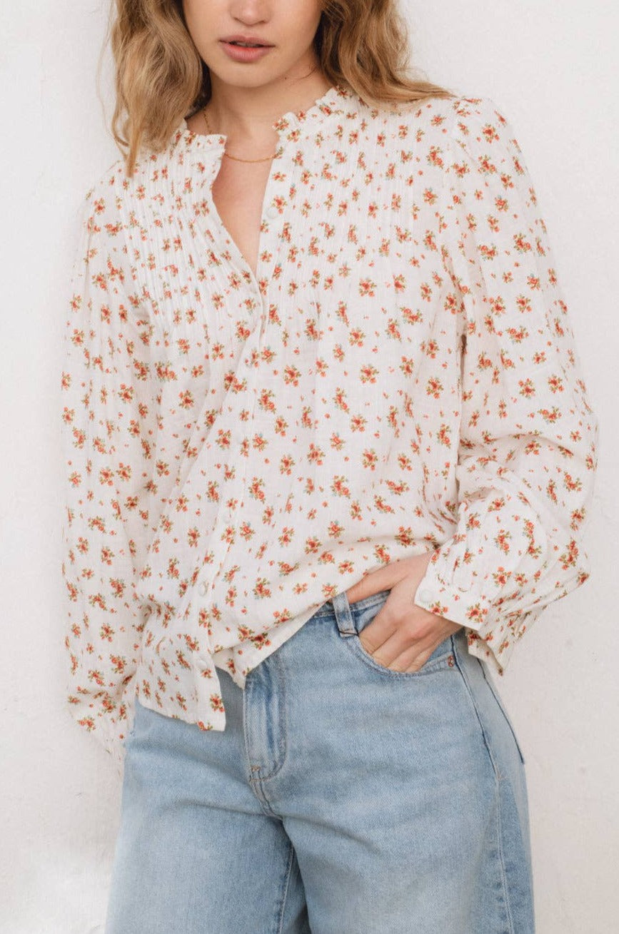 Kitty Blouse Flowers