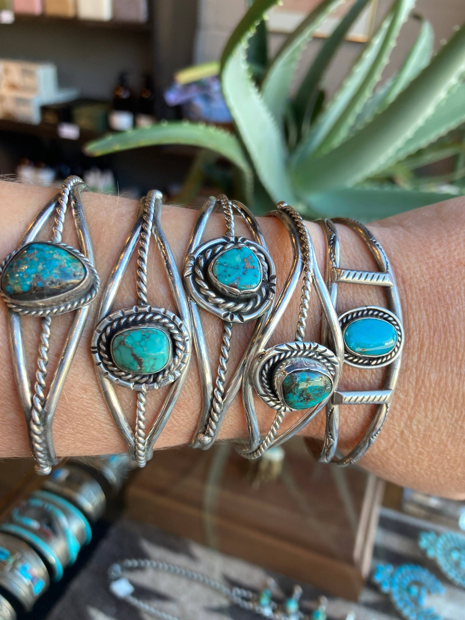 Turquoise Navajo Signed Bracelet