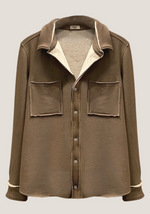Dylan Womens Cozy Boyfriend Shirt brown womens comfortable fall 2025 at Boltranchstore.com free shipping