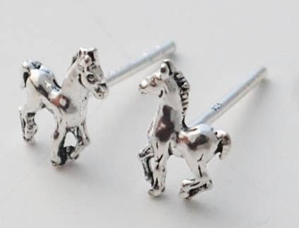 Horse Earrings sterling silver 